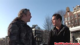 wow, this dutch hooker deepthroats and gets jizzed hard! 😜