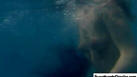 classic lesbian team in outdoor garden scene