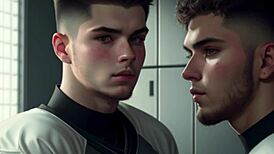 Two football players suck and jerk off after the game, he said with a grin