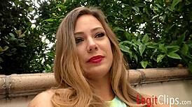 エイブリー・クリスティが自分のポルノ見て興奮してフェラとセックスでメチャクチャ顔射