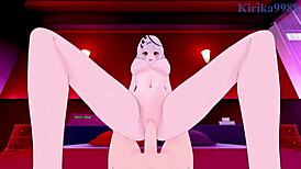 Sakamata Chloe and Takane Lui in Intense POV Hentai