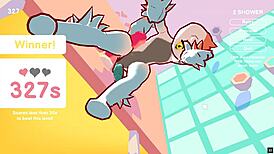 in this odymos lgbt hentai game ep 2, they fuck the ceiling lamp as an anal plug.