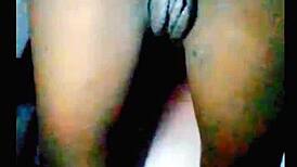 In this homemade scene, the muscular ebony slut bends over for intense doggystyle action