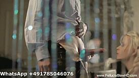 This blonde German is giving a hot blowjob 😘