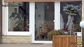 Watch this skinny pornstar strip and get drilled hard!