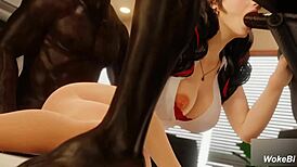 bayonetta 3d hentai compilation featuring big ass brunette deepthroat 😈