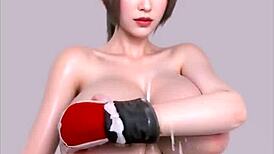 Fatal Fury Mai Shiranui Cosplay Titjob in Uncensored Hentai AI Art!