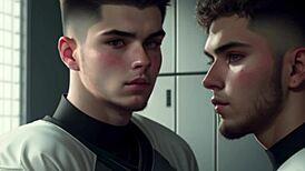 Two football players suck and jerk off after the game, he said with a grin