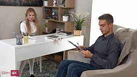 Hey, teacher is creampieing that cute student in doggystyle 😏