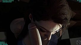 Jill Valentine S.T.A.R.S. Interrogation in Resident Evil Parody by Niisath.