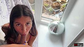 Sexy Wife Begs for Outdoor Doggystyle While Husband Works Away