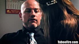 Blow the boss while he calls his wife