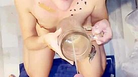 Kitty Sucks Long Hard Dick, Drinks Piss, Gets Spat On, Tastes Cum