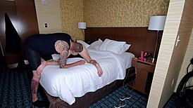 Random Guy Fucks Wife's Ass and Mouth in Hotel