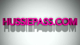 Harper Red gagging on Brickzilla's interracial deepthroat.