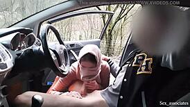 Naive Muslim Teen in Hijab Catches Me Jerking Off in Public Park and Helps Out.