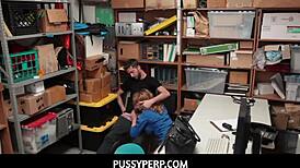 Watch Krissy Lynn Dominate That Young Thief In The Shop!