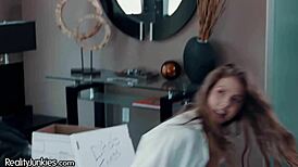 RealityJunkies shows busty step-sister Lena Paul spied on while riding cowgirl style.