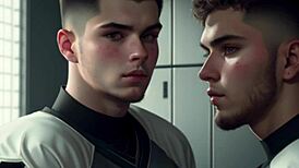 Two football players suck and jerk off after the game, he said with a grin