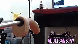 Tattoo Girl Screams on Fucking Machine with Pierced Pussy. She Craves Every Hard Thrust and Lick