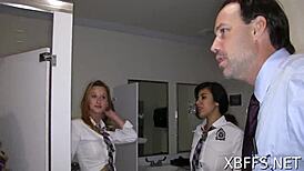 a man fucks a group of teen pornstars hard