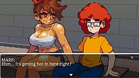 hey, that muscular gym girl in hentai loves sucking my cock after our workout