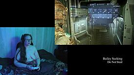 Naked Brunette Plays Deadspace With Big Natural Tits