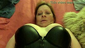 Granny carmen rides cock in cowgirl position with vibrator for intense orgasm closeup