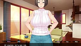 Yarichin hentai game features milf cheating with creampie action