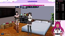 Vtuber lewdneko plays harem hotel part 26