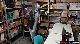 lp officer fucked his curvy teen thief stepdaughter at work in doggystyle