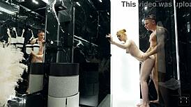 stepsister fucks rough in the shower