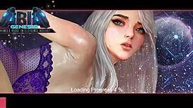 i plays aria genesis hentai game, cuckolding sex cures her freind