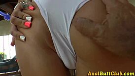 I crave my fetish slut toy's big ass gaping in outdoor anal play