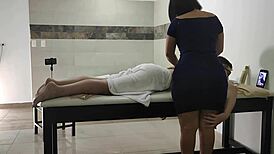 recording this big ass latina masseuse getting licked and rimmed in doggystyle