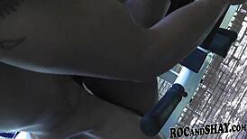 Wow, that monster black cock is really pounding that sexy black girl