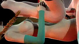 Mavis enjoys threesome with princess elsa and anna. Creampie fun in hotel.