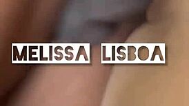 Melissa lisboa shows off while taking cum in mouth and ass