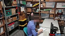 lp officer fucked his curvy teen thief stepdaughter at work in doggystyle