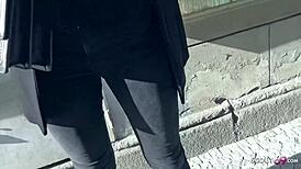 german scout picks up teen secretary with big natural tits for fucking 😍🍑