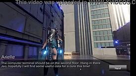 i plays aria genesis hentai game, cuckolding sex cures her freind