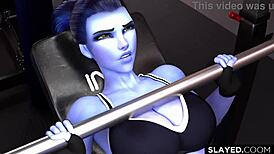 Black Rider Dominates Widowmaker in Wild Scene