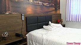 Horny Tranny Bruna Castro Jerks Off With Dildo