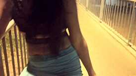 Sandy Cortez masturbates outdoors in public anime style with latina flair