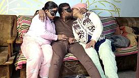 Virgin Saliji drilled while pregnant wife watches, dirty Hindi talk?