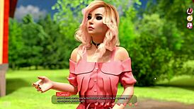 Blonde cartoon babe with small tits fingering in underwear!