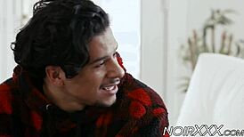 Latino Bodybuilder Armond Rizzo Enjoys Intimate Encounter With Muscular Black Partner