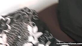 Gay twink boyfriends fucking passionately on webcam