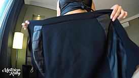 MysteriousKathy’s Hottest Mini Skirts Try-On with Upskirt Latina Ass Views