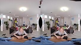 Abby Adams deepthroats in office reality 😈